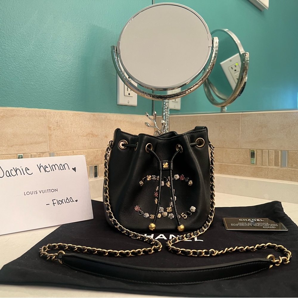 Chanel Black Lucky Charm Bucket Bag